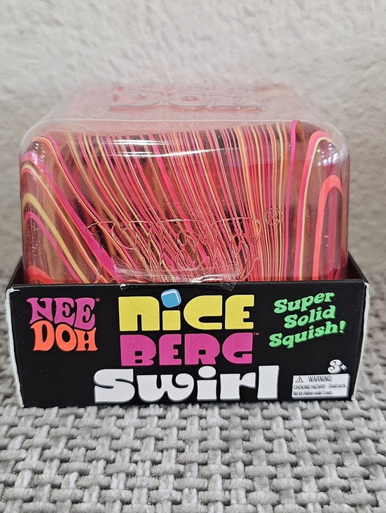 Needoh Other - NWT Nice BERG Swirl Super Solid Squish Needoh - Pink/Yellow/Orange